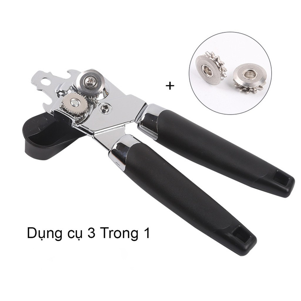 Dụng cụ khui mở hộp đa chức năng, đồ khui khui mở hộp inox tay cầm trợ lưc QWER Store