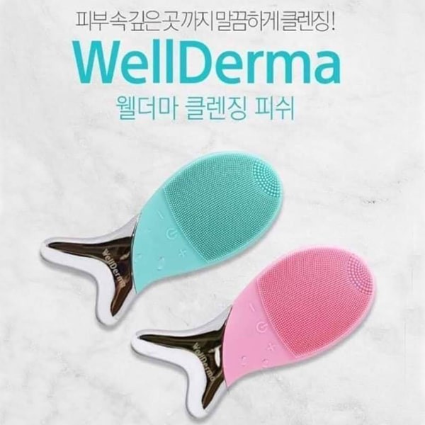 [Chính Hãng] Máy Rửa Mặt Con Cá Wellderma Hàn Quốc, làm sạch da gấp 5 lần, ngăn ngừa dầu nhờn, mụn trứng cá