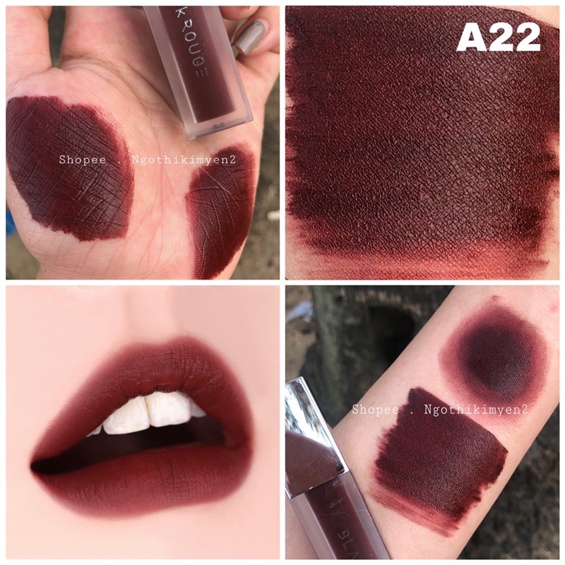 Son Black Rouge A22 Vampire Rose – Nâu maple ánh đỏ chất son đẹp lì Handmade | Thế Giới Skin Care