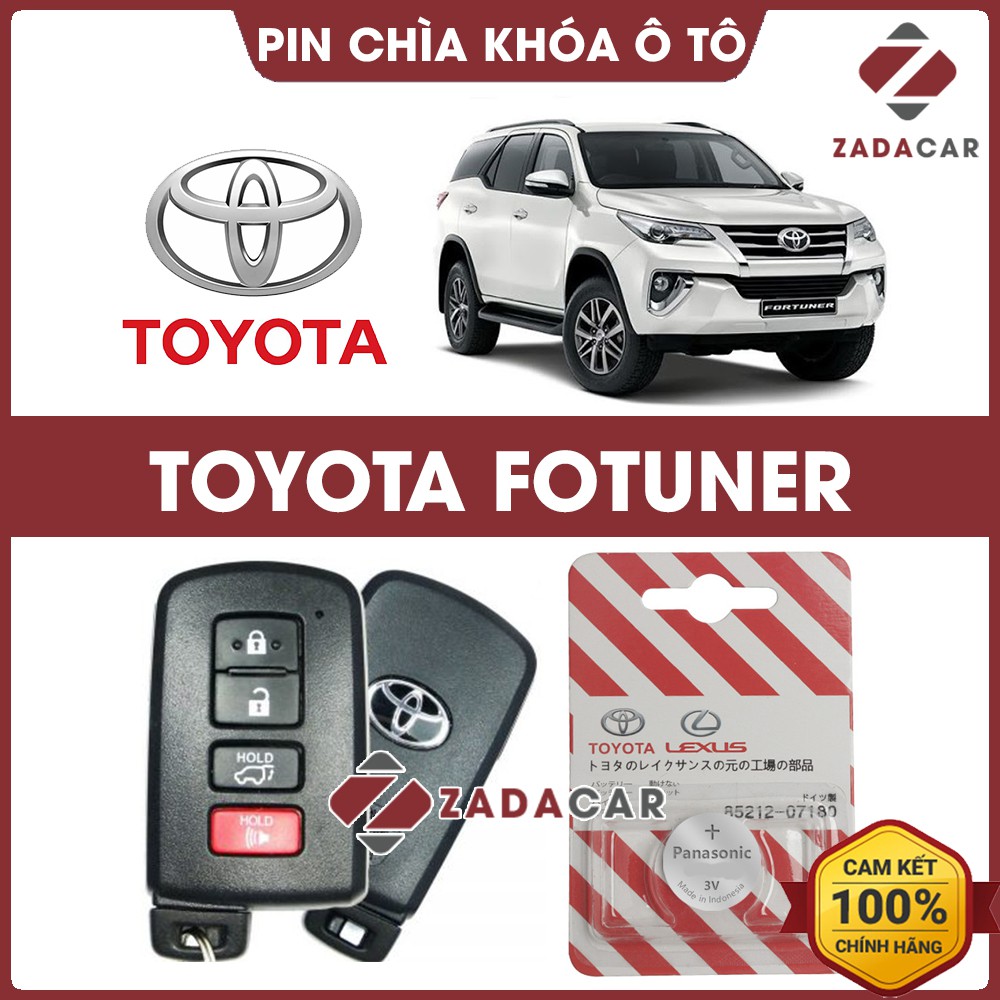 Pin chìa khóa ô tô Toyota Fortuner chính hãng Toyota sản xuất tại Indonesia 3V Panasonic