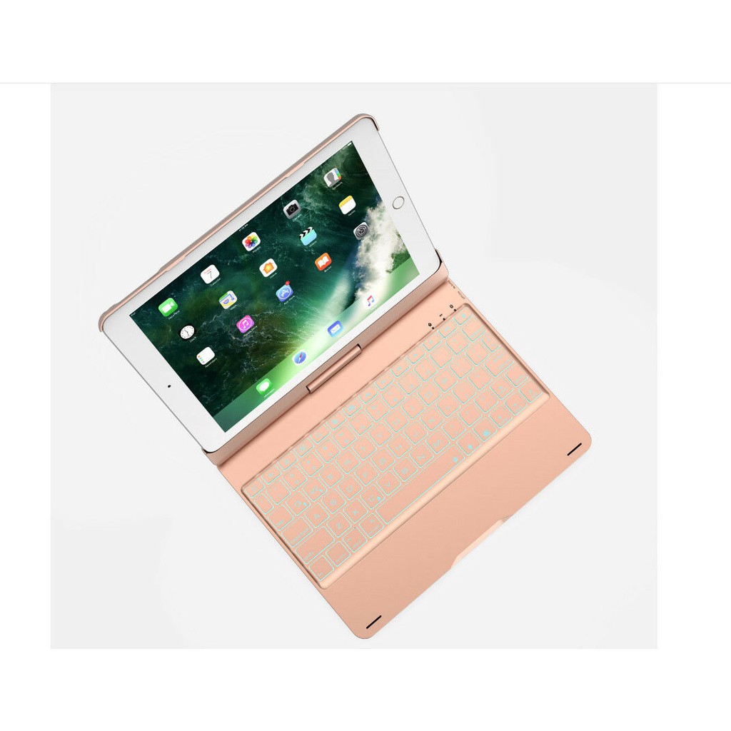 Bàn phím Bluetooth xoay 360 độ dành cho iPad Air 3 10.5 inch - Có 7 màu đèn cho bàn phím