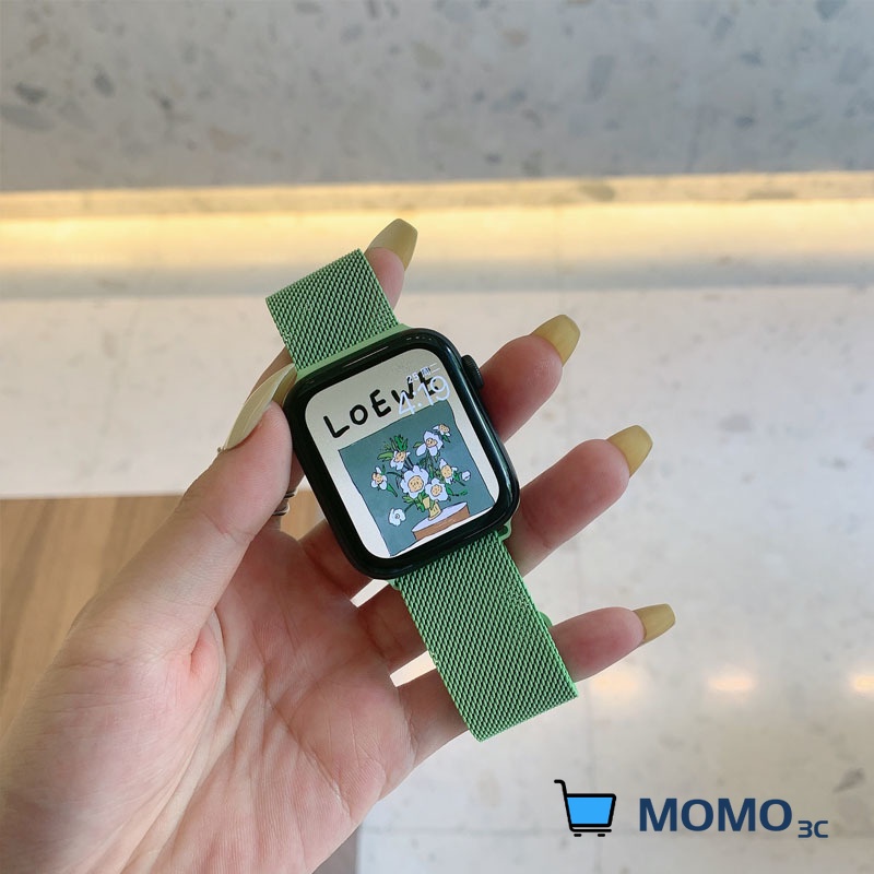 Dây Đeo Milanese Cho Đồng Hồ Thông Minh Apple Watch Series 7 SE 3 4 5 6 2 iWatch 44mm 40mm 38mm 42mm