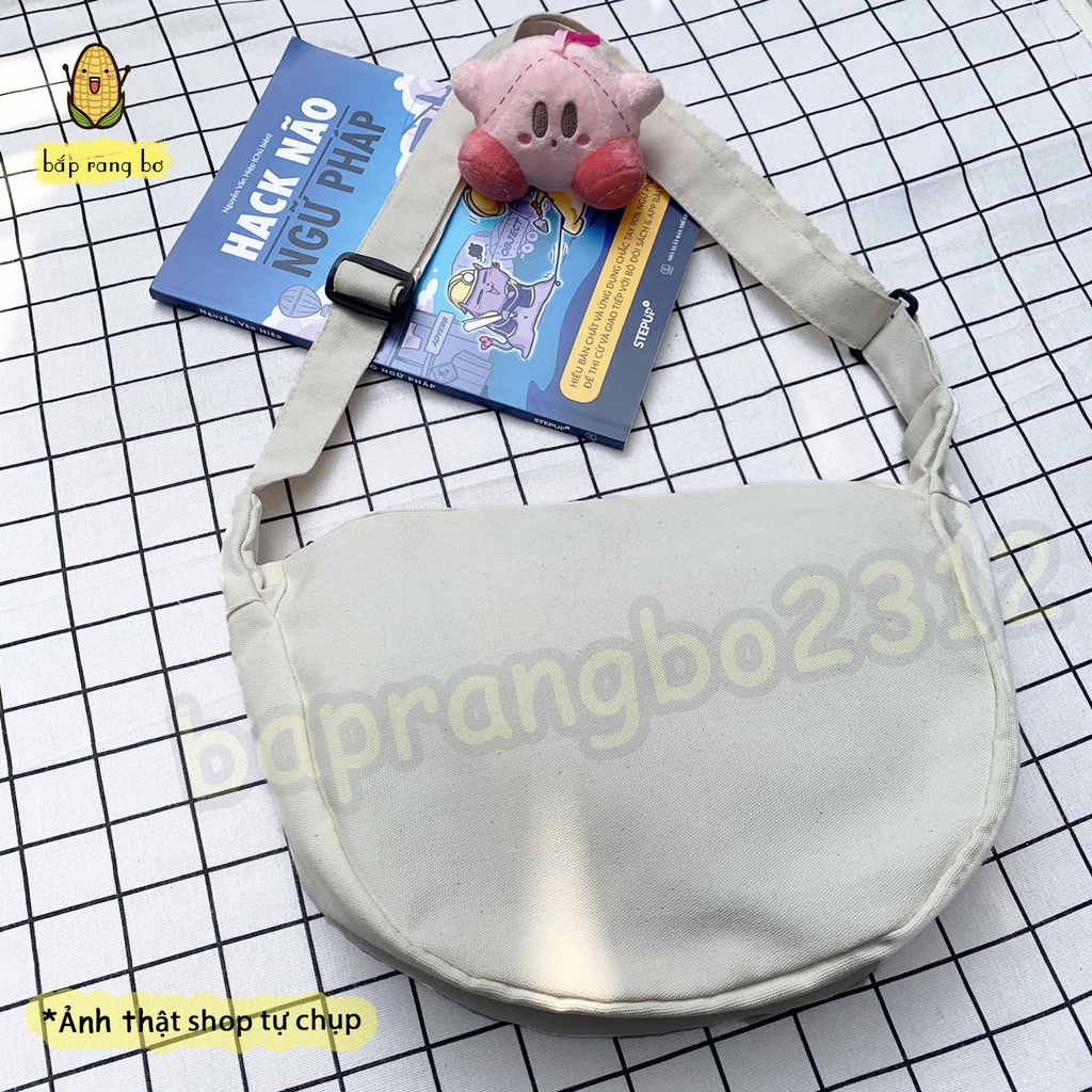 TÚI TOTE ĐEO CHÉO BÁN NGUYỆT VẢI CANVAS PHONG CÁCH ULZZANG DC03