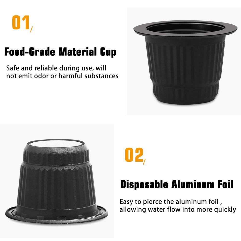 Set 50 Cốc Lọc Cà Phê Bằng Lá Nhôm Dùng Một Lần Cho Nespresso