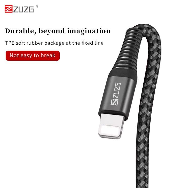 Cáp sạc nhanh siêu bền bọc dù 5A ZUZG bảo hành 12th