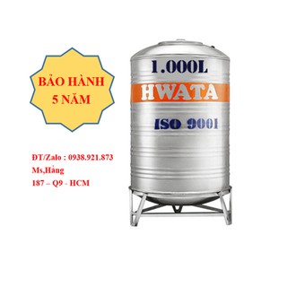 Bồn nước inox hwata 1000 lít đứng bảo hành 5 năm