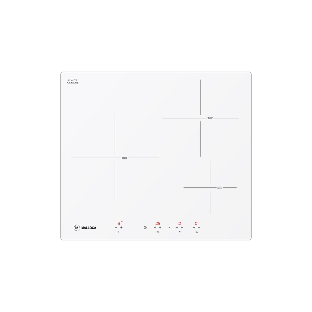 Bếp kính âm 3 từ Malloca MI 593WN - Hàng chính hãng