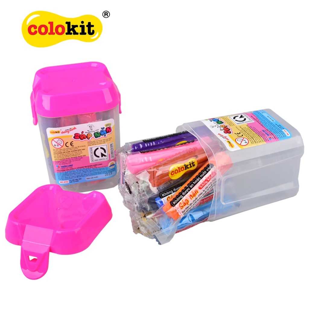 Đất nặn Thiên Long MC-016 - Sáp nặn 12 màu Colokit MC016