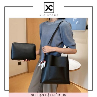 [RẺ NHẤT SHOPEE] Túi tote da nữ đeo vai XC-51827, kiểu dáng hàn quốc, kèm ví cầm tay, kiểu dáng hàn quốc, túi công sở