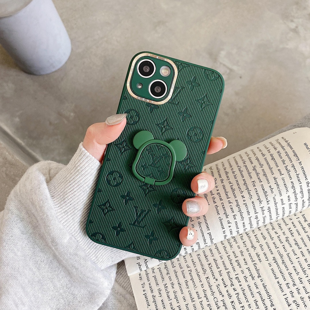 Ốp điện thoại da in hoạ tiết LV cho iphone 13 12 11 Pro Max X XS XR Xs MAX 7 8 plus