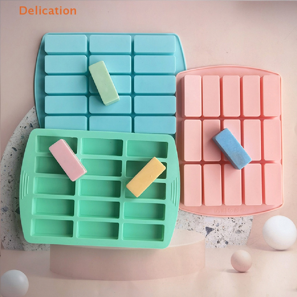 Khuôn silicone 15 ngăn hình vuông làm kẹo/ chocolate/ rau câu