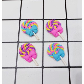Charm kẹo mút xoắn nơ trang trí Slime, tiểu cảnh toru_slime