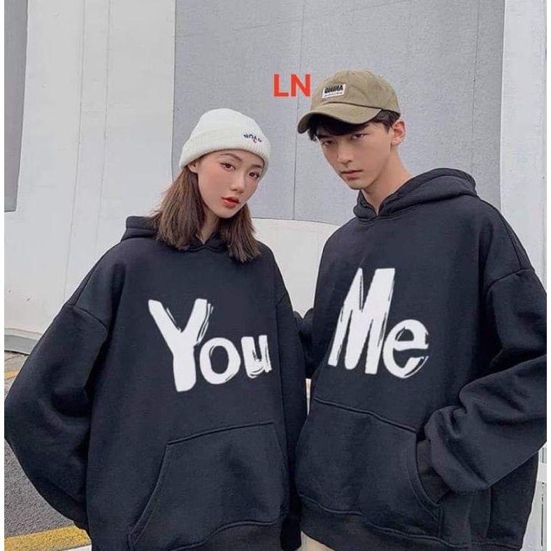 Áo đôi hoodie you me LN11(2 chiếc)