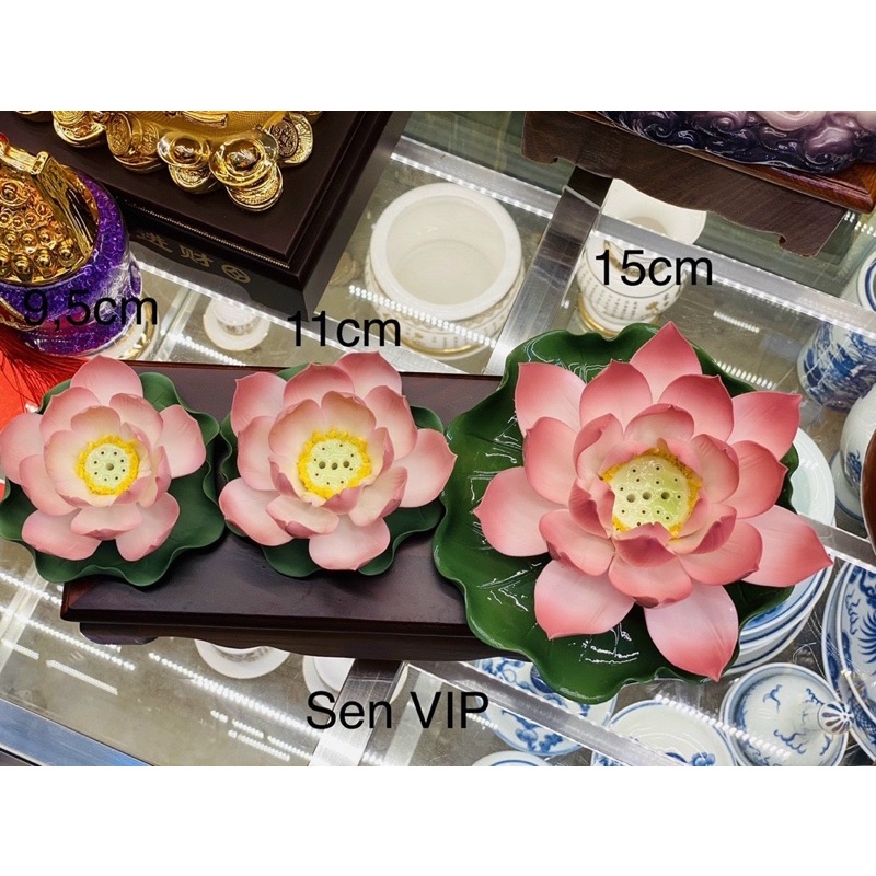 Hoa Sen Sứ Thả Bát Hoa Sen Sứ Đốt Trầm Thả Bát Hoa Sứ Phong Thuỷ Cao Cấp 5 Mẫu Đủ Size VIP