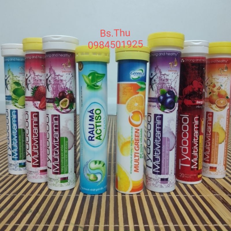C sủi MULTI GREEN - TYDOCOOL Multivitamin - Upluzz nhiều vị bổ sung vitamin và kẽm hỗ trợ tăng cường đề kháng