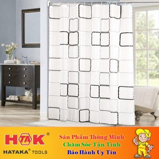 Rèm Cửa Nhà Tắm Loại 9 Móc 1.8 x1.8 m - Họa Tiết Ô Vuông