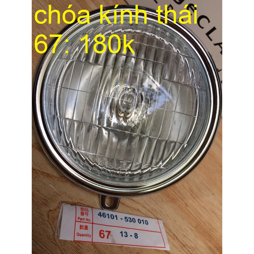 Honda 67: gáo chóa kính vòng kiềng hàng thái cho anh em dọn xe 67- nhựa đen