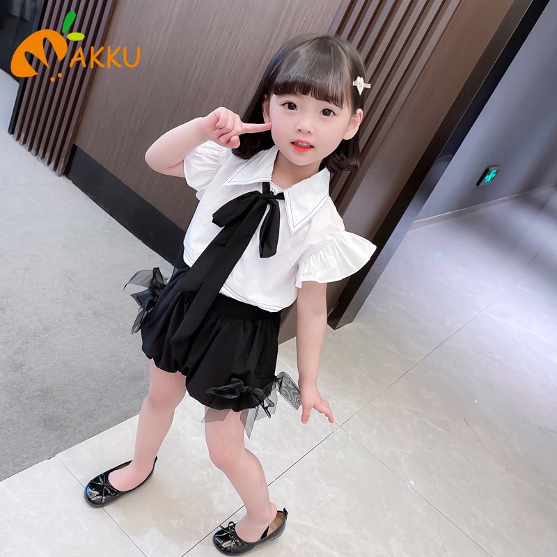 Set Áo Cánh Tiên + Quần Short Màu Trắng Thời Trang Cho Bé Gái