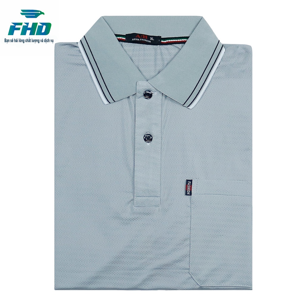 Áo thun nam trung niên có túi vải lỗ thoáng mát hút mồ hôi màu sắc nhã nhặn dễ phối đồ FHDA022_2