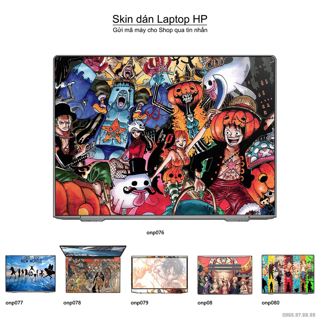 Skin dán Laptop HP in hình One Piece nhiều mẫu 6 (inbox mã máy cho Shop)