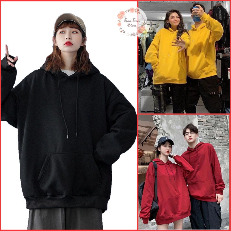 Áo hoodie unisex nam nữ basic, áo trơn thoải mái dễ phối đồ , chất nỉ cao cấp, dày dặn thu đông | BigBuy360 - bigbuy360.vn