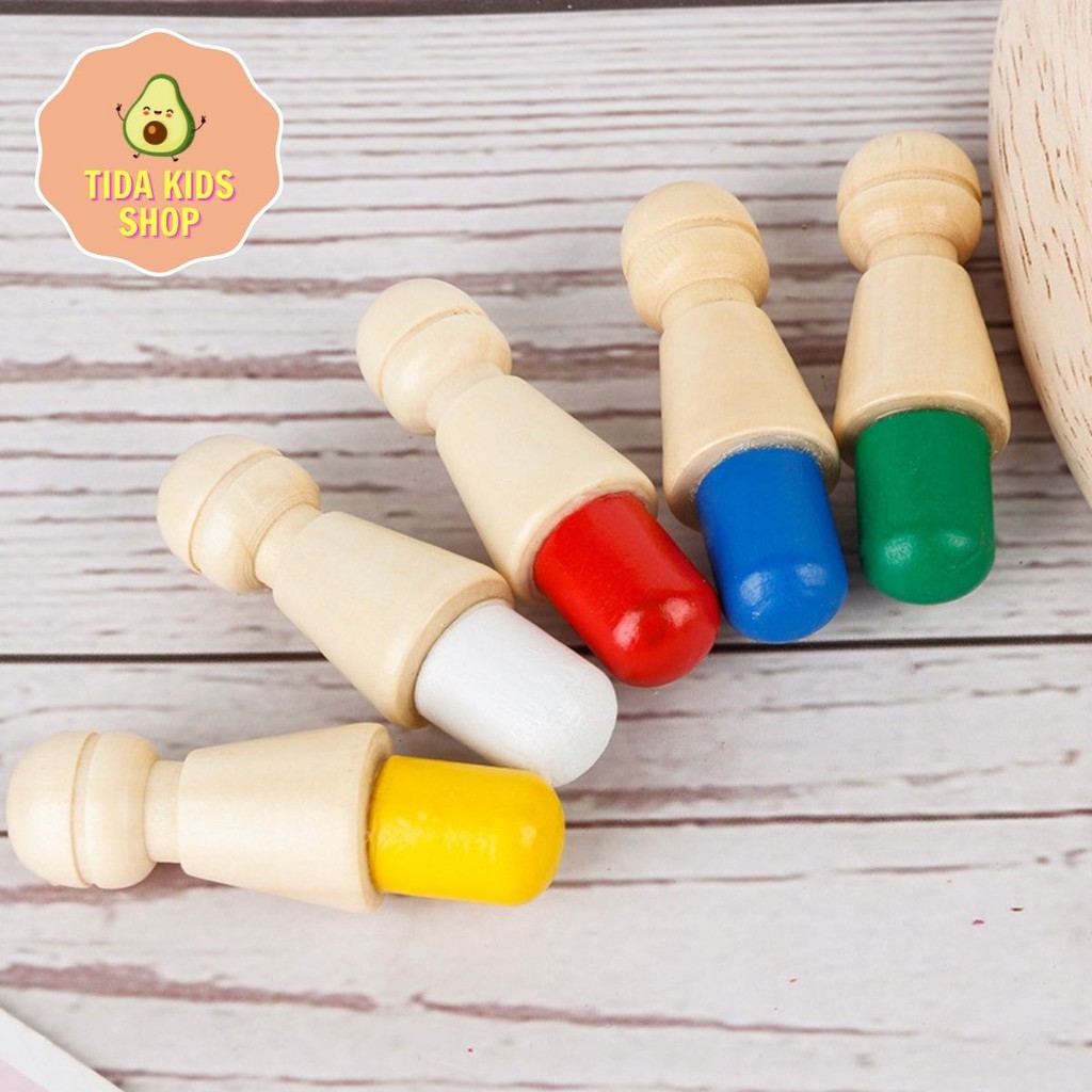 Memory Chess, Đồ Chơi Gỗ TIDA KIDS SHOP, Đồ Chơi Giải Trí Cờ Nhớ Màu Cho Bé Giá Tốt