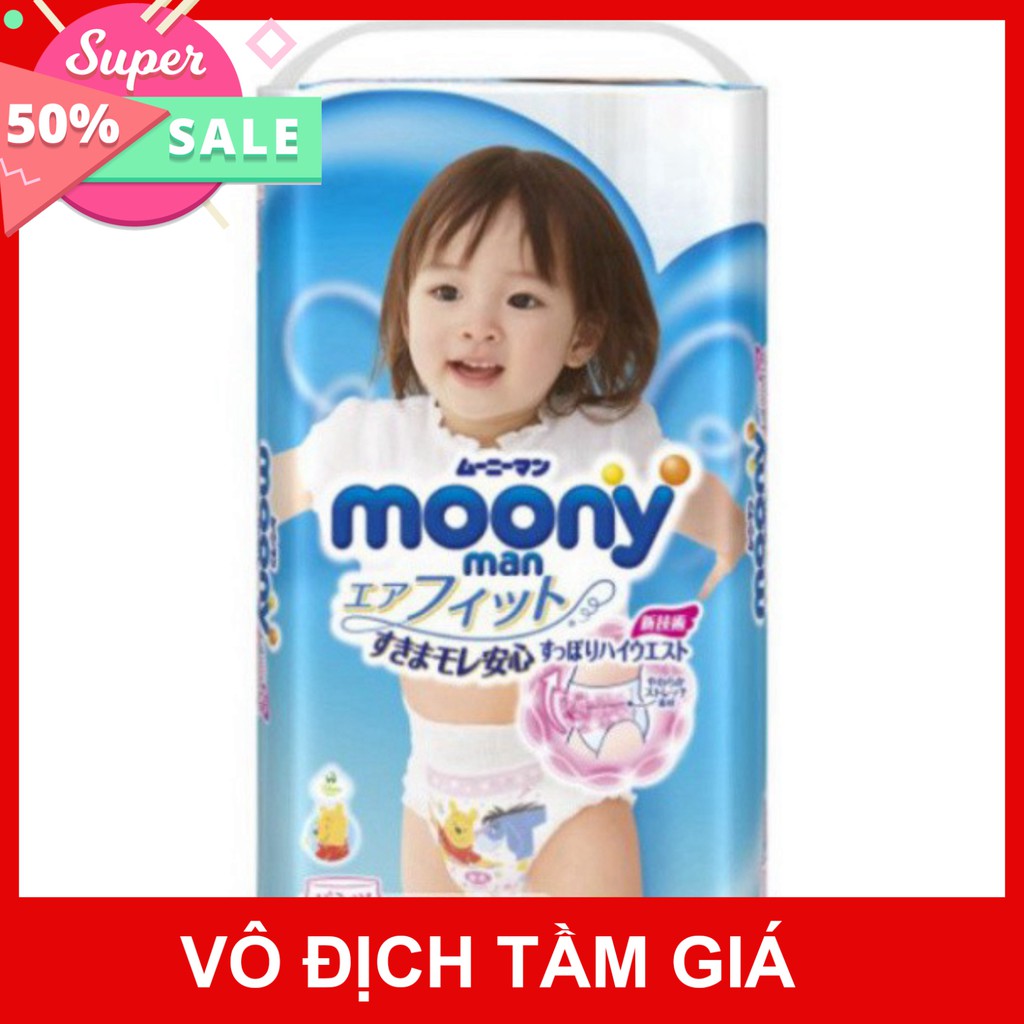 Siêu Giảm Giá Bỉm/Quần Moony Nội địa Nhật Bản Cộng miếng/Tiêu chuẩn/Natural đủ Size Nb90/S84/M64/M58/L54/L44/XL38