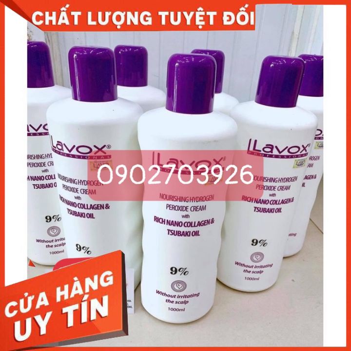 Oxy lavox dung dịch trợ nhuộ -6%-9%-12%   - phụ liệu tóc- với công thức tiên tiến, oxy giúp cho tóc nhuộm giữ màu tóc