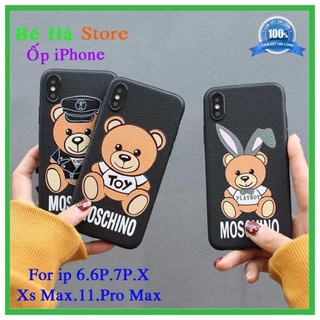 Ốp lPhone Gấu Moschino (Silicon - Mềm - Mịn) Cam Kết Hàng Đẹp
