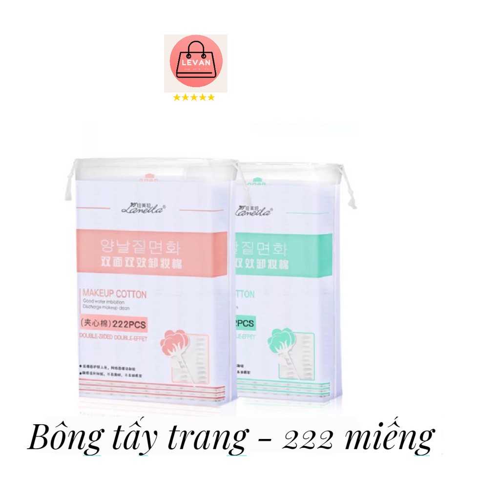 [Mã SRJULY1619 giảm 15K đơn 50K] [Mã SRJULY1215 giảm 20K đơn 50K] Bông tẩy trangLEVAN túi 222 miếng Lameila | WebRaoVat - webraovat.net.vn