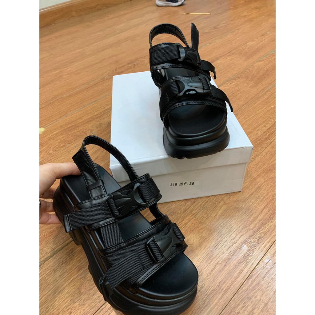 Giày sandal đế cao ulzzang siêu nhẹ 1594 kèm ảnh thật