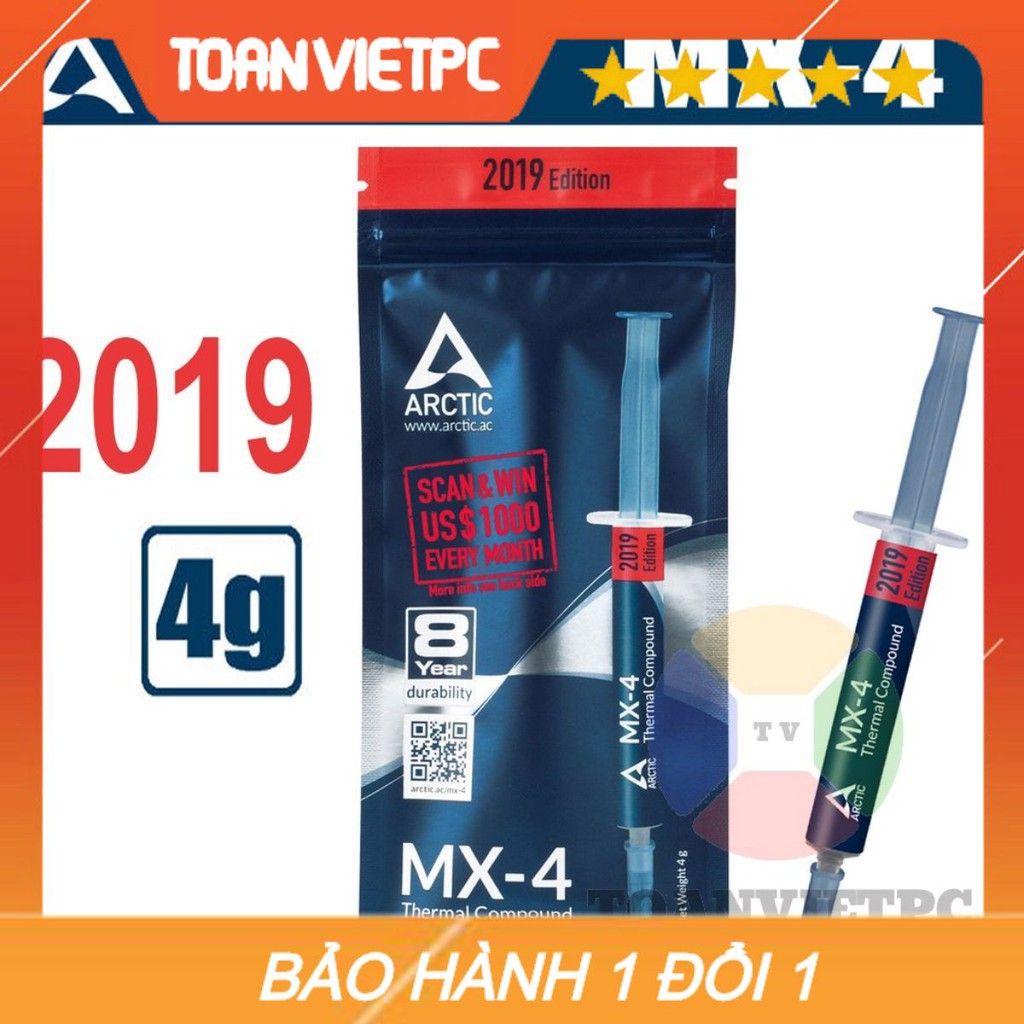 [Mẫu 2019] Keo Tản Nhiệt Cpu Mx4-4gr Làm Mát CPU Mẫu Mới 2019 Chất Lượng Cao