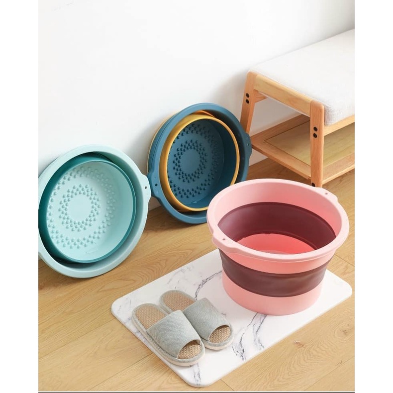 Chậu ngâm chân massage gấp gọn có quai cầm