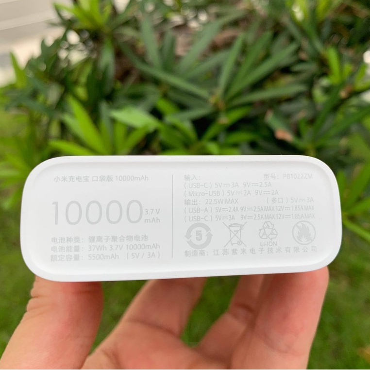 Pin sạc dự phòng 10000mAh Xiaomi Pocket PB1022ZM sạc nhanh cho iphone