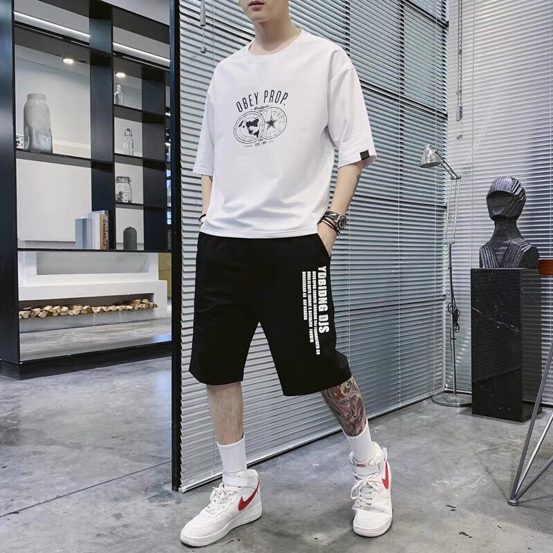 Bộ đồ nam OBEY PROP, bộ quần áo tập gym chất thun cotton - PANDO | BigBuy360 - bigbuy360.vn