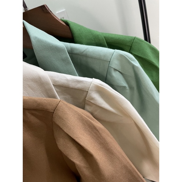 Áo blazer chất vải linen
