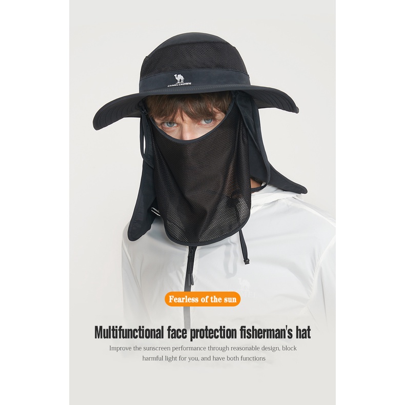 CAMEL CROWN Mũ Tai Bèo Chống Nắng Tia Uv Bảo Vệ Toàn Diện