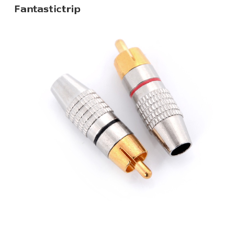 Set 2 Đầu Nối Dây Cáp Âm Thanh RCA Mạ Vàng