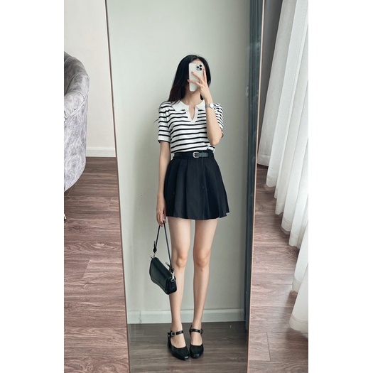 ORENI SKIRT - chân váy xếp li tặng kèm đai REGEN