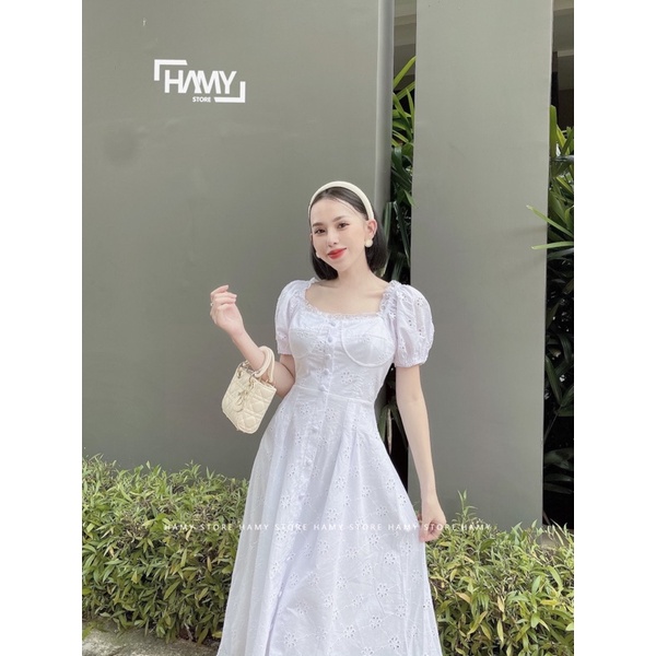 Đầm Xô Dài Viền Ren