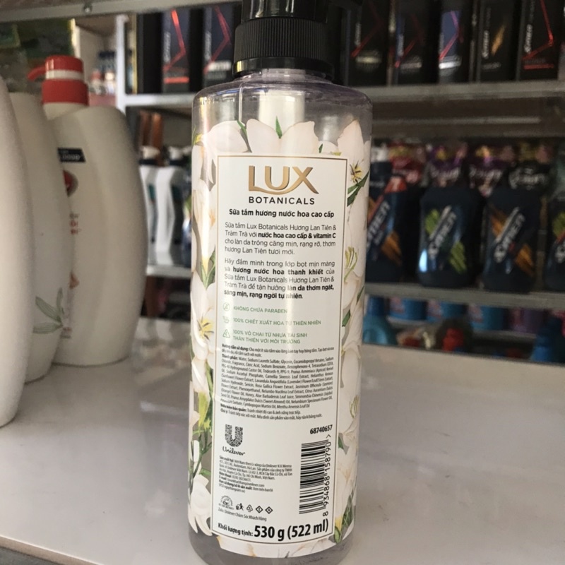 Sữa tắm sáng mịn rạng ngời Lux Botanicals Hương Lan Tiên và Tràm Trà 530g