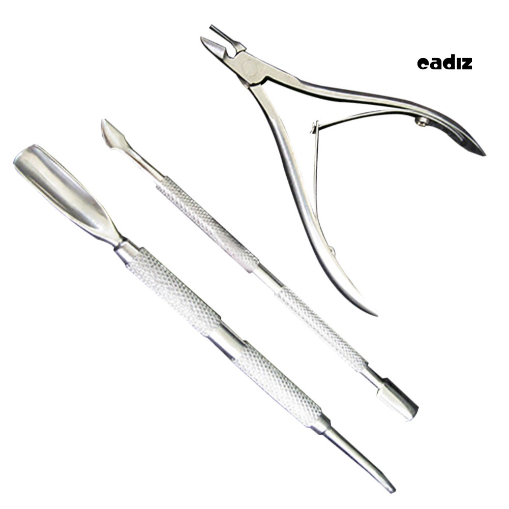 [Hàng mới về] Bộ Dụng Cụ Làm Móng Bằng Thép Không Gỉ Thiết Kế Tiện Dụng