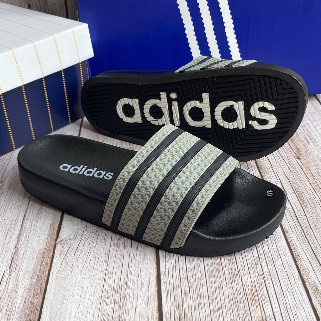 Dép quai ngang, dép nam Adidas ba sọc phong cách trẻ thời trang