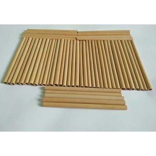 Bó 10 Ống hút tre - Bamboo Straws