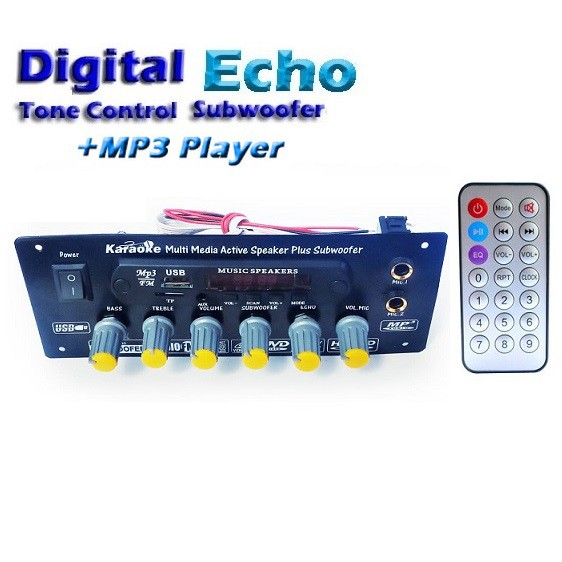 Bộ điều khiển âm thanh kỹ thuật số Lm324N Echo IC + máy nghe nhạc mp3 BL-206