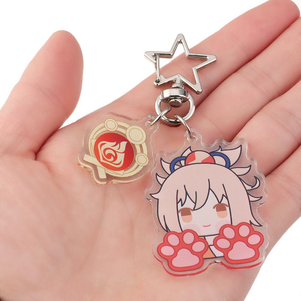 Móc Chìa Khóa Hình Hoạt Hình Anime Màu Cầu Vồng Phong Cách Nhật Bản Giá Đỡ