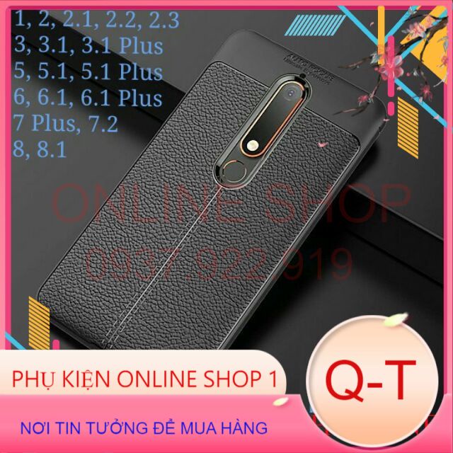 Ốp Lưng Dẻo Da Đen Nokia 8, 8.1, 7.2, 7 Plus, 6, 6.1, 6.1 Plus, 5, 5.1, 5.1 Plus, 3, 3.1, 3.1 Plus, 3.2, 2.3, 2.2