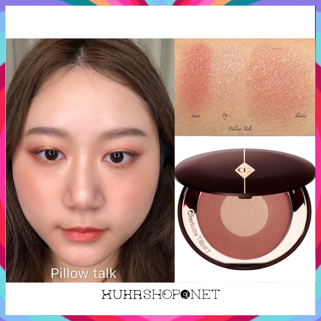 Phấn má hồng Charlotte Tilbury Cheek To Chic Blush sắc tố cao màu tự nhiên mềm và mịn bền màu lâu trôi 8g