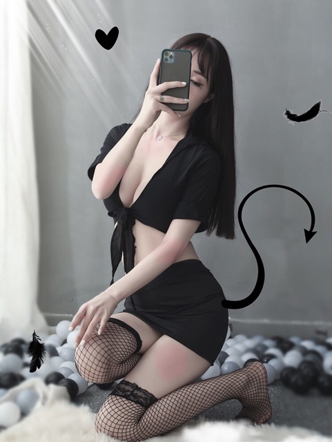 Cosplay Thư Kí sexy - kèm quần chip lọt khe - Đồ ngủ sexy -C7 | BigBuy360 - bigbuy360.vn