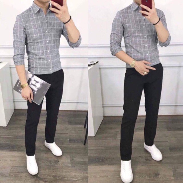 Quần Âu Nam Màu Đen Chất Liệu Vải Cao Cấp Kiểu Dáng Ống Côn Ôm Body Trẻ Trung Công Sở [ Mã Giảm Giá SHOP2000M]